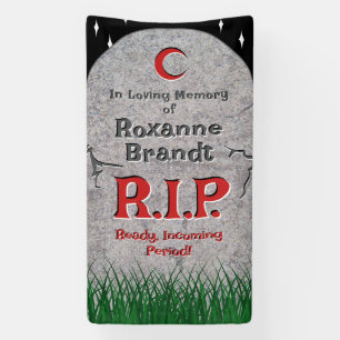 Banderoles Pierres tombales funéraires gothiques RIP Première