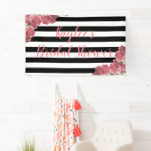 Banderoles Pies roses Fête des mariées Florale fond (En situation)