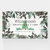 Banderoles Pinces Et Branches De Pins Rustiques (Horizontal)