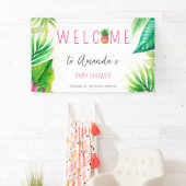 Banderoles Pineapple Jungle Pacificateurs Baby shower fille r (En situation)