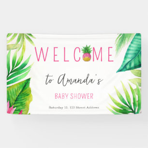 Banderoles Pineapple Jungle Pacificateurs Baby shower fille r