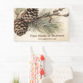 Banderoles Pinecones rustiques | Woodland Pine Cone Business (En situation)