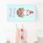 Banderoles Pingouin de Noël mignon à Santa Hat (En situation)