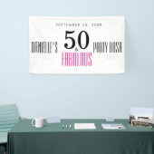 Banderoles Pink 50 et fabuleuse typographie 50e anniversaire (Salon professionnel)