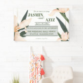 Banderoles Pink blush floral Circle (En situation)