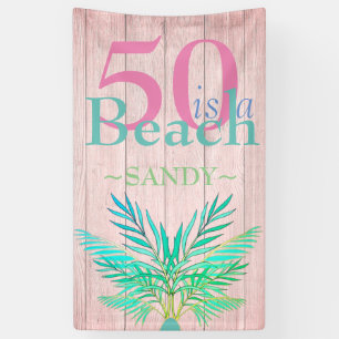 Banderoles Pink Boho 50 EST UNE PLAGE Cinquantième anniversai