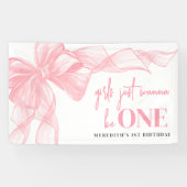 Banderoles Pink Bow Girls 1st Birthday (Horizontal)