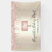 Banderoles Pink Cake boulangerie Chef Parties scintillant Dri (Vertical)
