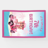 Banderoles Pink Convertible Beach Birthday (Horizontal)