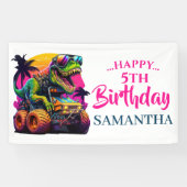 Banderoles PINK Dino Jurassique (Horizontal)