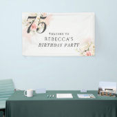 Banderoles Pink Floral Eucalyptus Botanical 75e anniversaire (Salon professionnel)