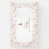 Banderoles Pink Floral toile Some Bunny Birthday  (Verticale)