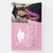Banderoles Pink Graduation Photo (Verticale)