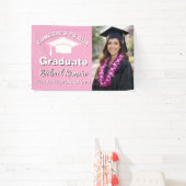 Banderoles Pink Graduation Photo (Insitu)