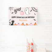 Banderoles Pink Halloween Boo Filles Fantômes Joyeux Annivers (Insitu)
