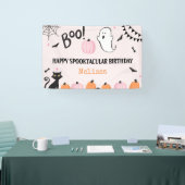 Banderoles Pink Halloween Boo Filles Fantômes Joyeux Annivers (Salon professionnel)