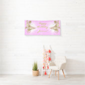 Banderoles Pink Lemon Lime Butterfly Banner (En situation)