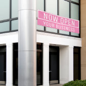 Banderoles Pink Now Open Banner (Bâtiment extérieur)