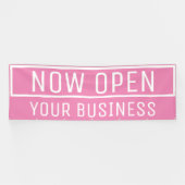 Banderoles Pink Now Open Banner (Horizontal)