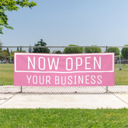 Banderoles Pink Now Open Banner (Insitu)