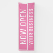 Banderoles Pink Now Open Banner (Verticale)