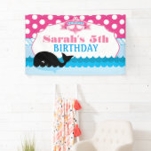 Banderoles Pink Polka Dot, Baleine Party (En situation)