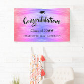 Banderoles Pink Purple Graduation (En situation)