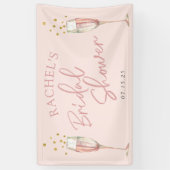 Banderoles Pink script moderne champagne douche de nage bienv (Vertical)