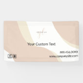 Banderoles Pink Swirl Business Logo Event Display Marketing (Horizontal)