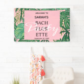 Banderoles Pink Tropical Beach Palm Bachelorette Bienvenue (En situation)