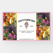 Banderoles Pink & White Modern 4 Photo Small Business  (Horizontal)