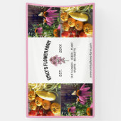 Banderoles Pink & White Modern 4 Photo Small Business  (Vertical)