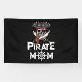 Banderoles Pirate Maman Jolly roger Crâne et os croisés Drape (Horizontal)