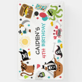 Banderoles Pirate Ship Trésor Anniversaire Fête (Vertical)