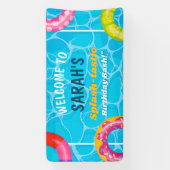 Banderoles Piscine de squash Fête Eté Nage Eau Anniversaire (Verticale)