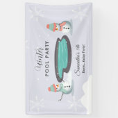 Banderoles Piscine d'hiver fête d'anniversaire (Vertical)