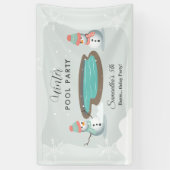 Banderoles Piscine d'hiver fête d'anniversaire (Vertical)