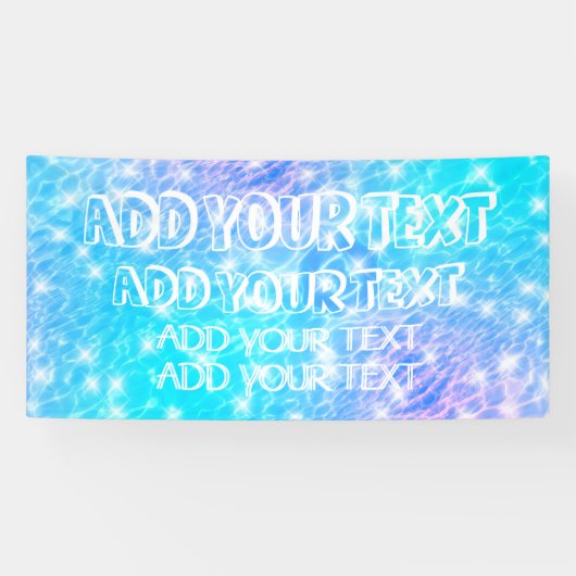 Banderoles Piscine fête d'été Plage fête d'eau ondulation (Horizontal)