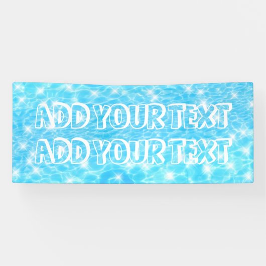 Banderoles Piscine fête d'été Plage fête tropicale (Horizontal)