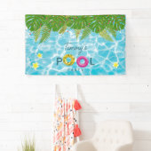 Banderoles Piscine tropicale Piscine de fête Anniversaire (En situation)