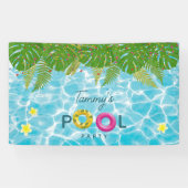 Banderoles Piscine tropicale Piscine de fête Anniversaire (Horizontal)