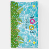 Banderoles Piscine tropicale Piscine de fête Anniversaire (Vertical)