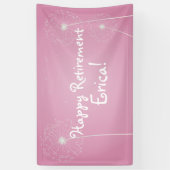 Banderoles Pissenlit rose, partie de retraite (Vertical)