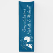 Banderoles Pit Bull Chien Baby shower Blue Boy Pitbull (Vertical)