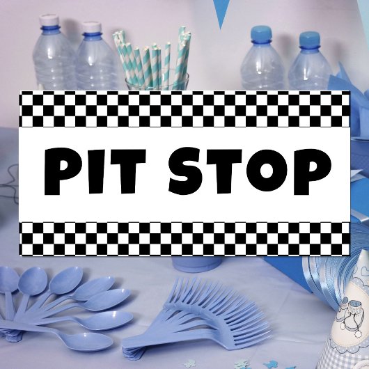 Banderoles Pit Stop Party Welcome Banner | Racing Birthday