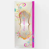 Banderoles PixDezines Dragonflies Rainbow Swirls (Vertical)