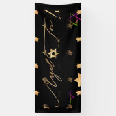 Banderoles PixDezines Neon Lights Mazel Tov Banner 6'x2.5' (Vertical)