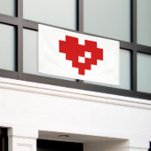 Banderoles Pixel Coeur 8 bits Amour (Bâtiment extérieur)