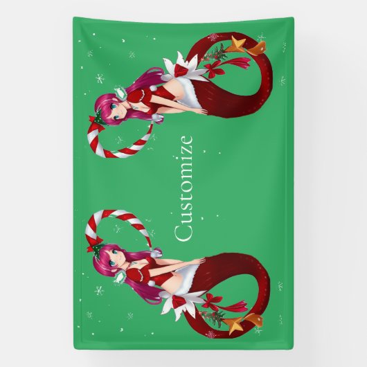 Banderoles Pixie de Noël Mermaid Thunder_Cove (Verticale)