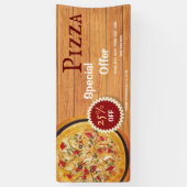 Banderoles Pizza à emporter Pizza Café Restaurant de pizza ou (Vertical)